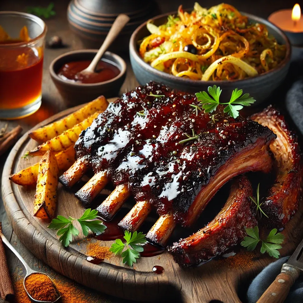 Lakrids-glaserede Ribben med Røg og Honning