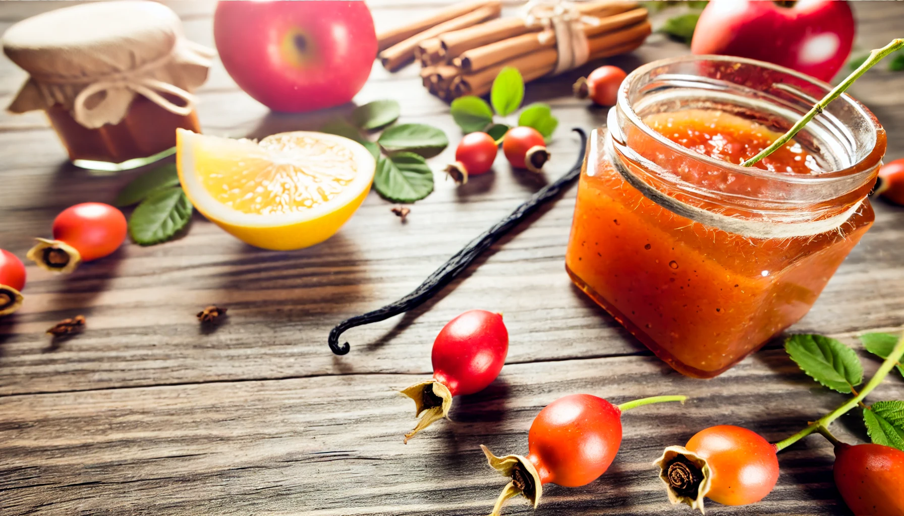 Hyben- og Æblesyltetøj med Krydderier