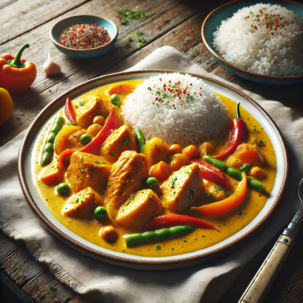 Kinesisk Kylling i Karry